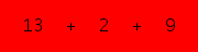 enter the sum of these 3 numbers