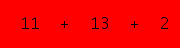 enter the sum of these 3 numbers