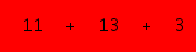 enter the sum of these 3 numbers
