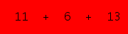enter the sum of these 3 numbers