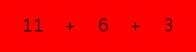 enter the sum of these 3 numbers