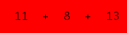 enter the sum of these 3 numbers