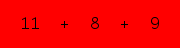 enter the sum of these 3 numbers