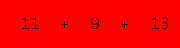 enter the sum of these 3 numbers