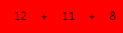 enter the sum of these 3 numbers