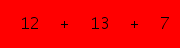 enter the sum of these 3 numbers