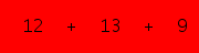 enter the sum of these 3 numbers