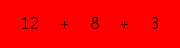 enter the sum of these 3 numbers
