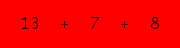 enter the sum of these 3 numbers