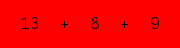 enter the sum of these 3 numbers