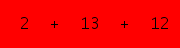 enter the sum of these 3 numbers