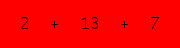 enter the sum of these 3 numbers