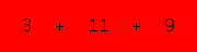 enter the sum of these 3 numbers