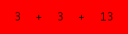 enter the sum of these 3 numbers