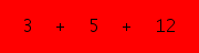 enter the sum of these 3 numbers