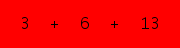 enter the sum of these 3 numbers