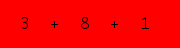 enter the sum of these 3 numbers