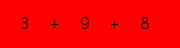 enter the sum of these 3 numbers