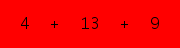enter the sum of these 3 numbers