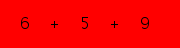 enter the sum of these 3 numbers
