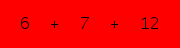 enter the sum of these 3 numbers
