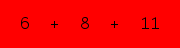 enter the sum of these 3 numbers