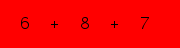 enter the sum of these 3 numbers