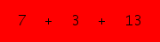 enter the sum of these 3 numbers