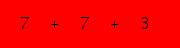 enter the sum of these 3 numbers