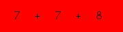 enter the sum of these 3 numbers