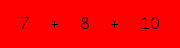enter the sum of these 3 numbers