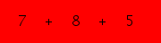 enter the sum of these 3 numbers