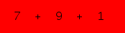 enter the sum of these 3 numbers