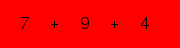 enter the sum of these 3 numbers