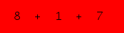 enter the sum of these 3 numbers