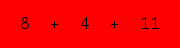 enter the sum of these 3 numbers