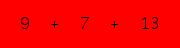 enter the sum of these 3 numbers