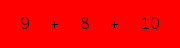 enter the sum of these 3 numbers